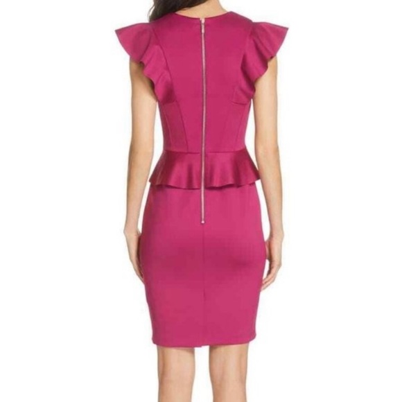 New TED BAKER Alair Pink V Neck Ruffle Collar
Dress - Picture 15 of 16